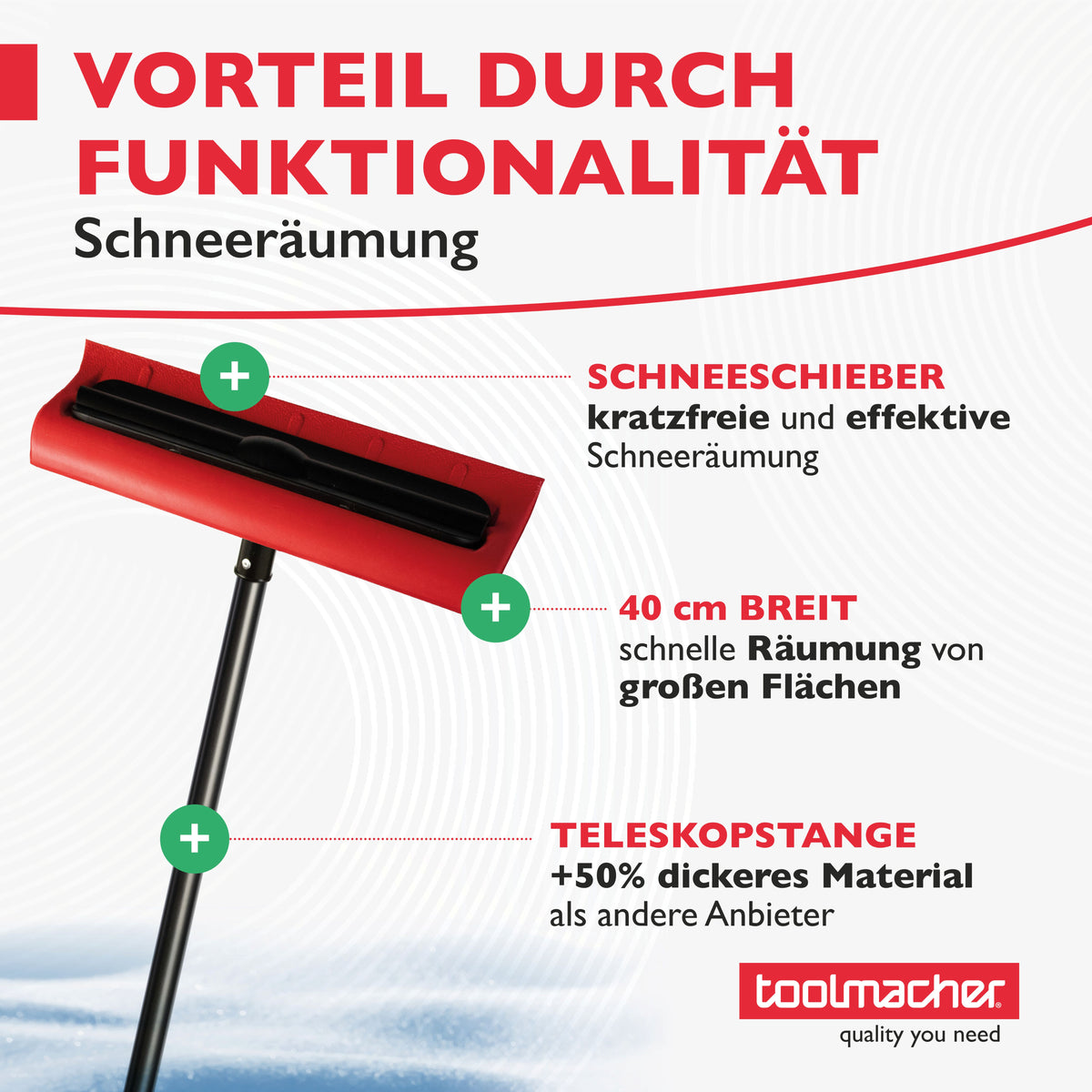 Teleskop Schneeschieber
