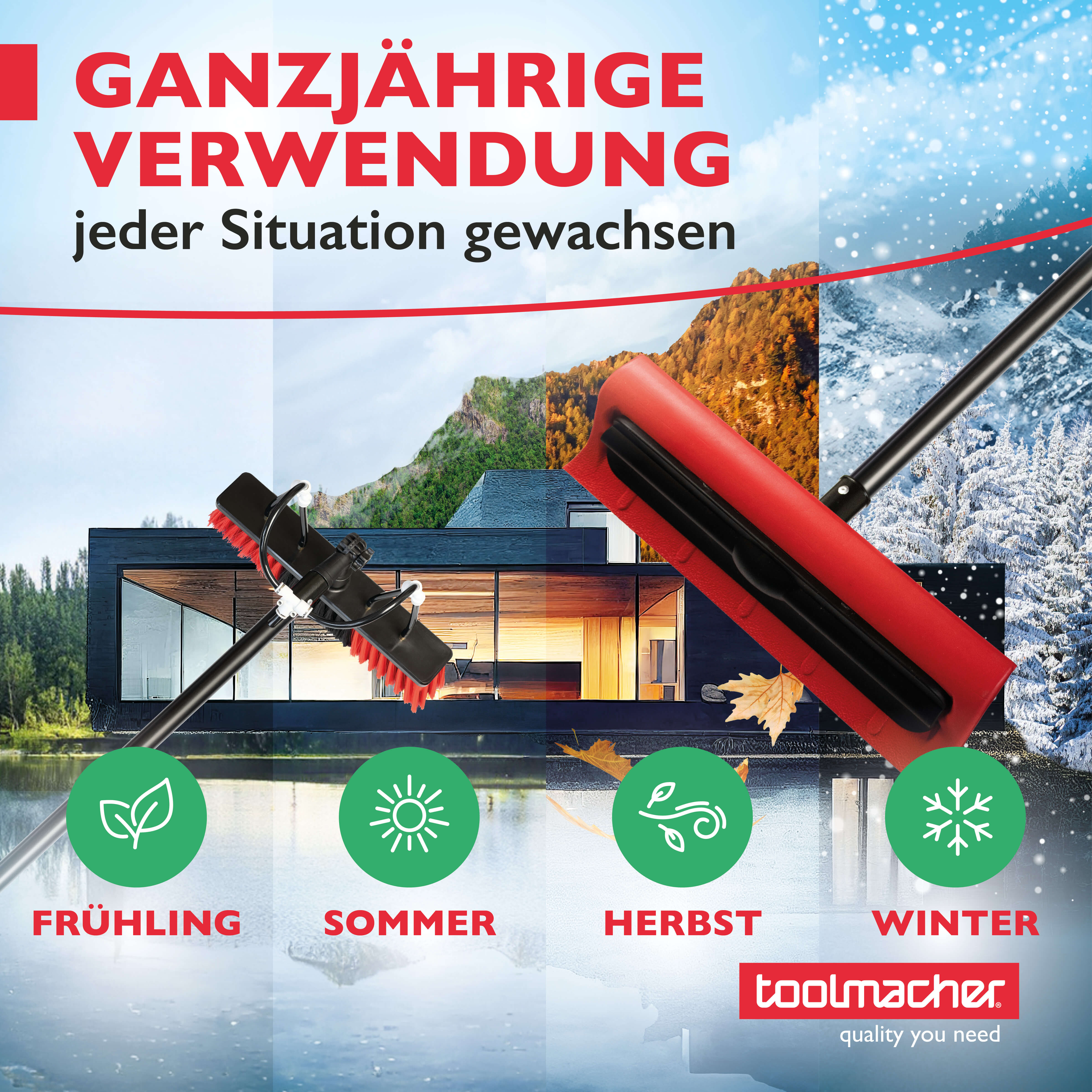 Teleskop Schneeschieber