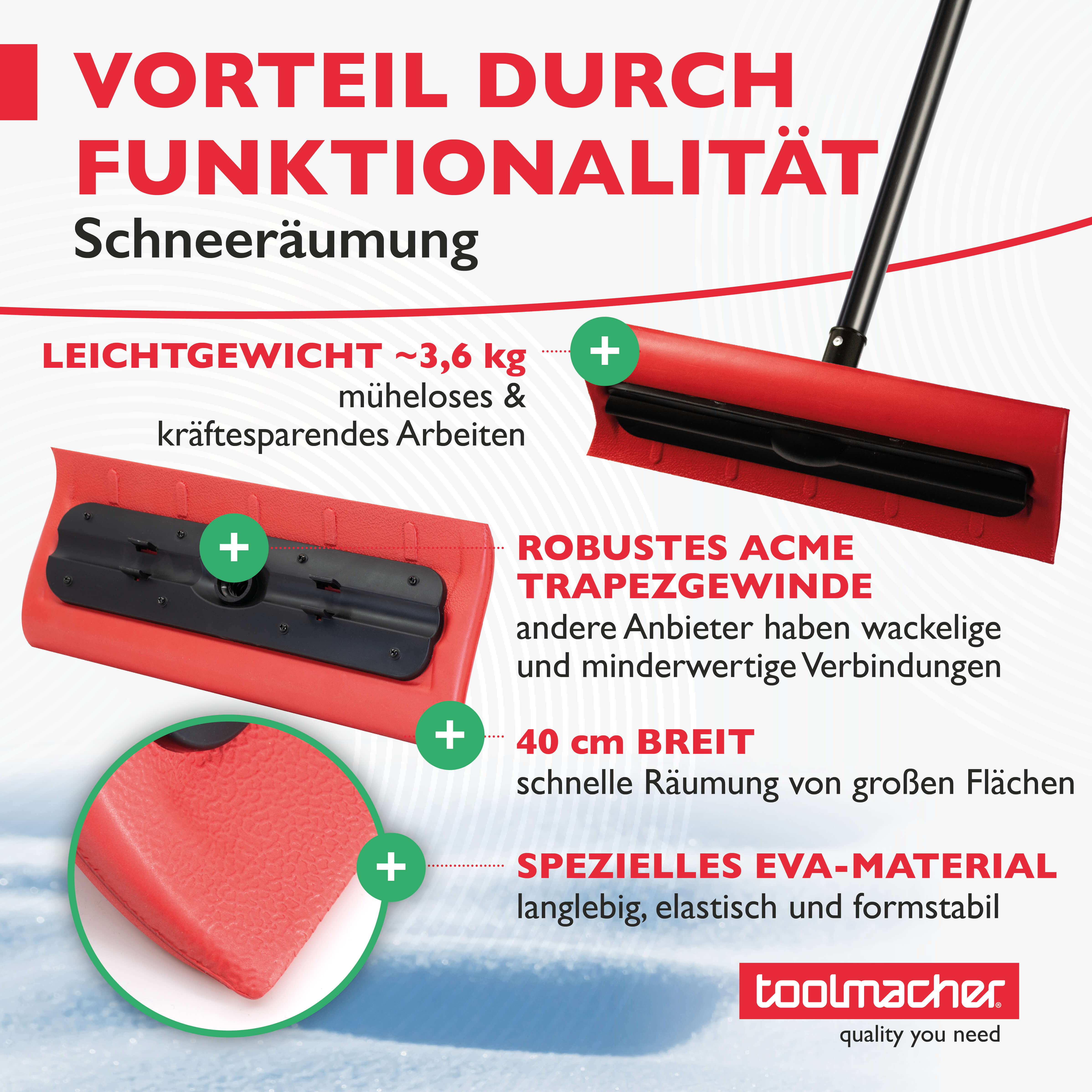 Teleskop Schneeschieber