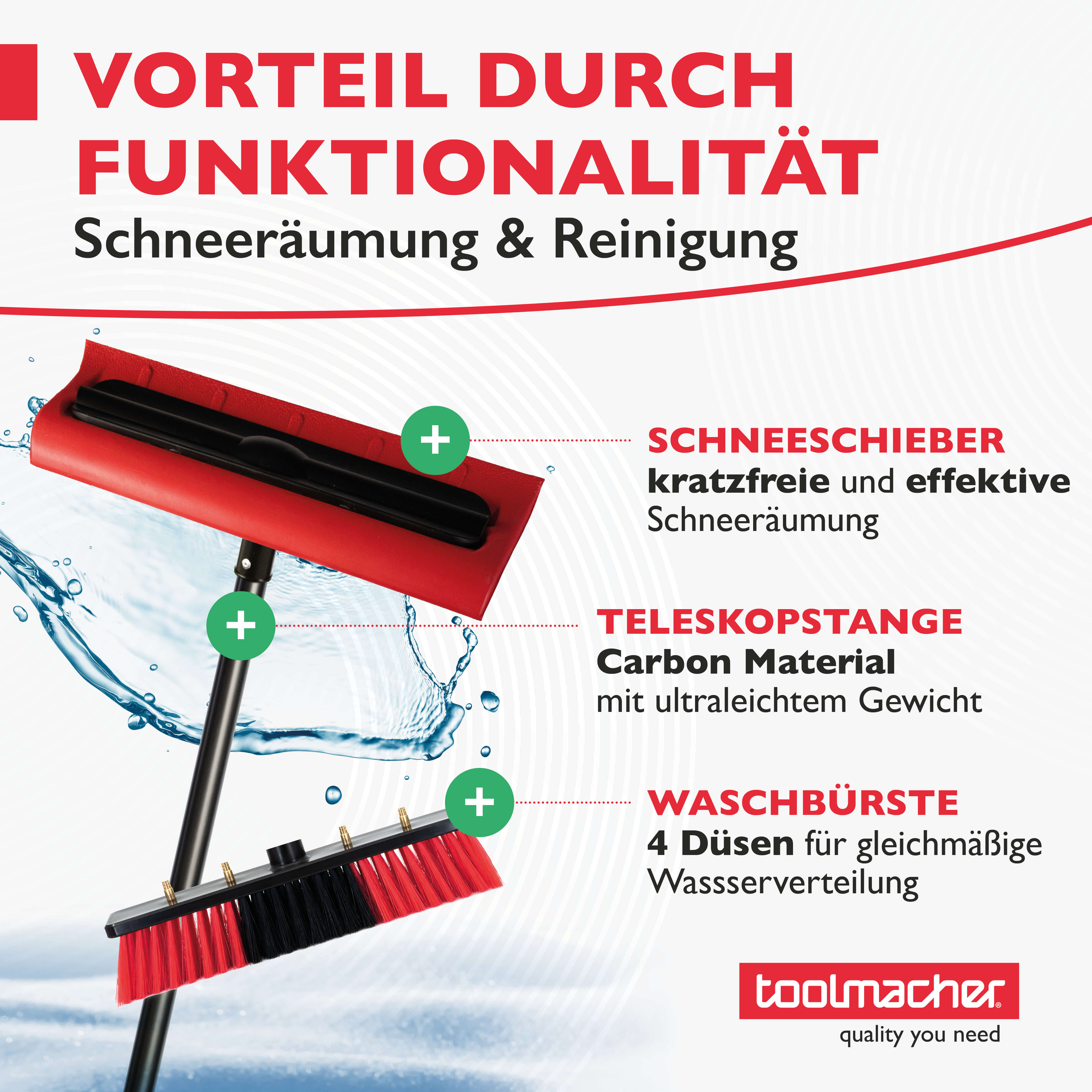 Teleskop Schneeschieber