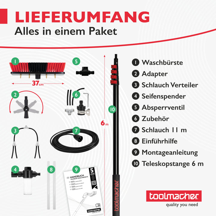 Teleskop Waschbürste