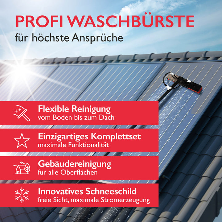 toolmacher® Teleskop Waschbürste 6 Meter - inklusive Schneeschild