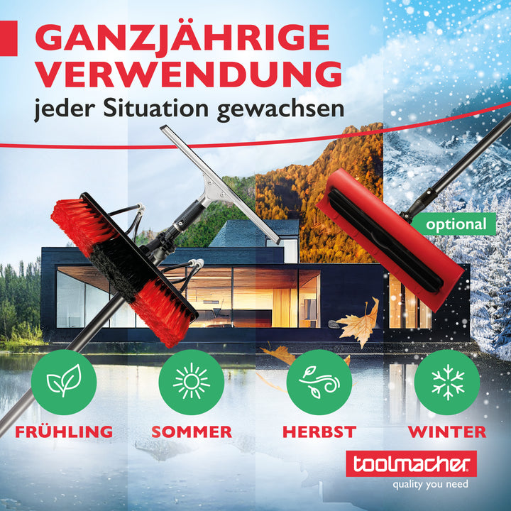 Teleskop Waschbürste 10,3 Meter [inkl. Fensterabzieher]