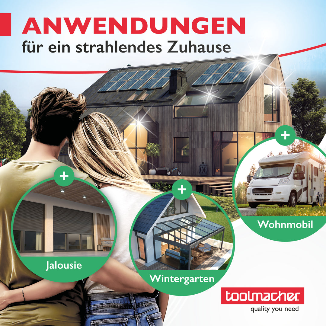 Teleskop Waschbürste 10,3 Meter [inkl. Fensterabzieher & Schneeschieber]