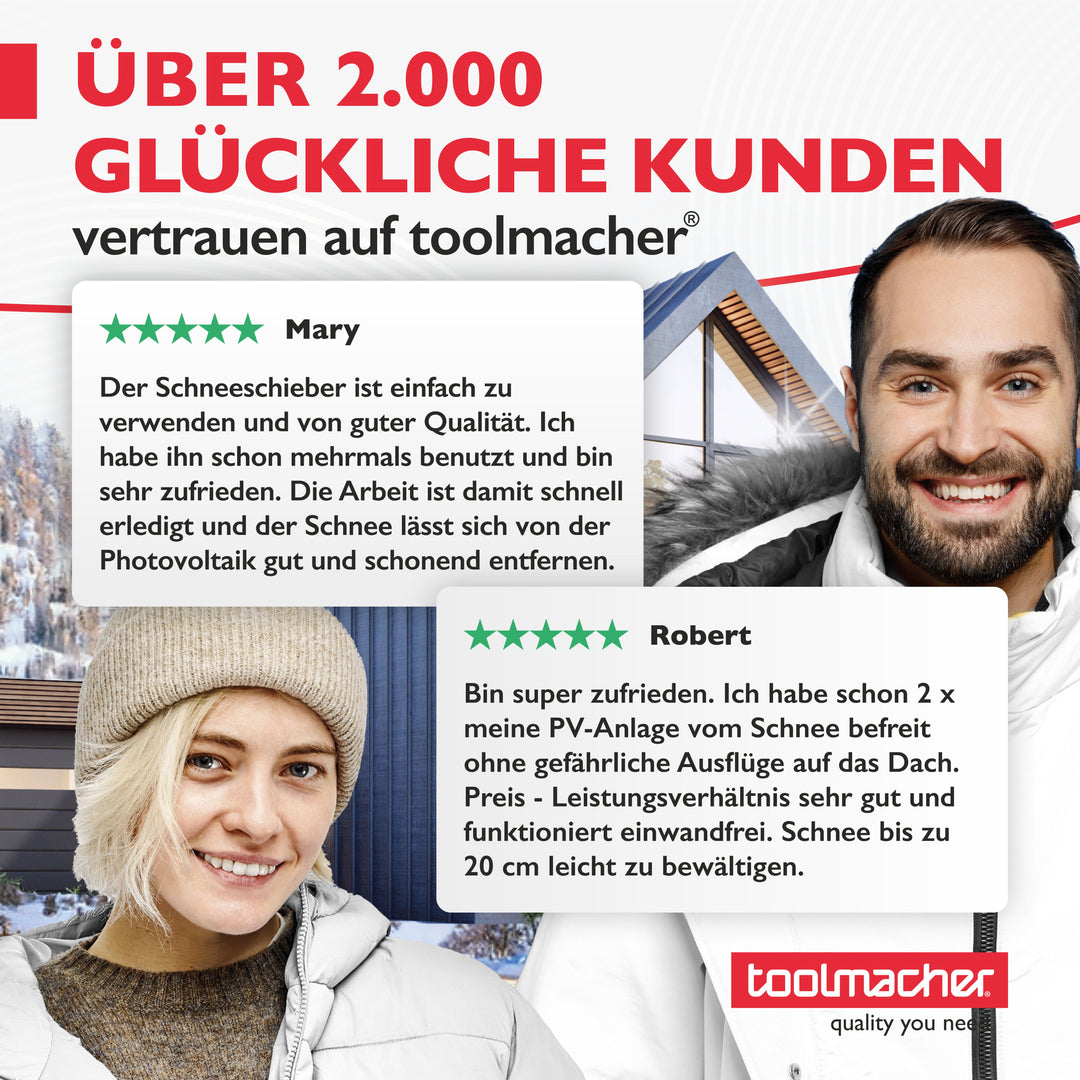 toolmacher® Profi Schneeschieber und Dachräumer