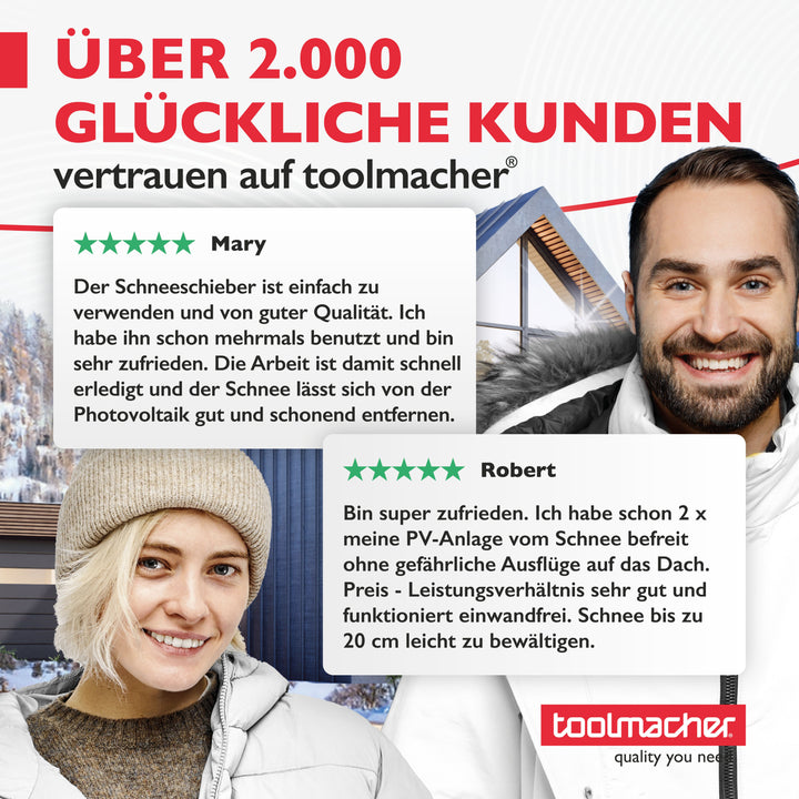 toolmacher® Profi Schneeschieber und Dachräumer