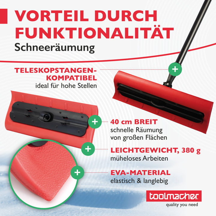 toolmacher® Profi Schneeschieber und Dachräumer