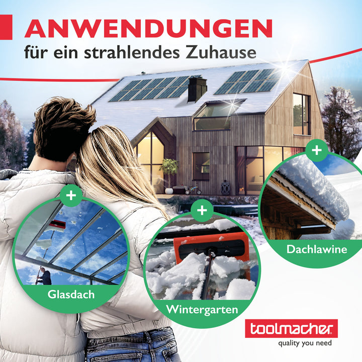 toolmacher® Profi Schneeschieber und Dachräumer