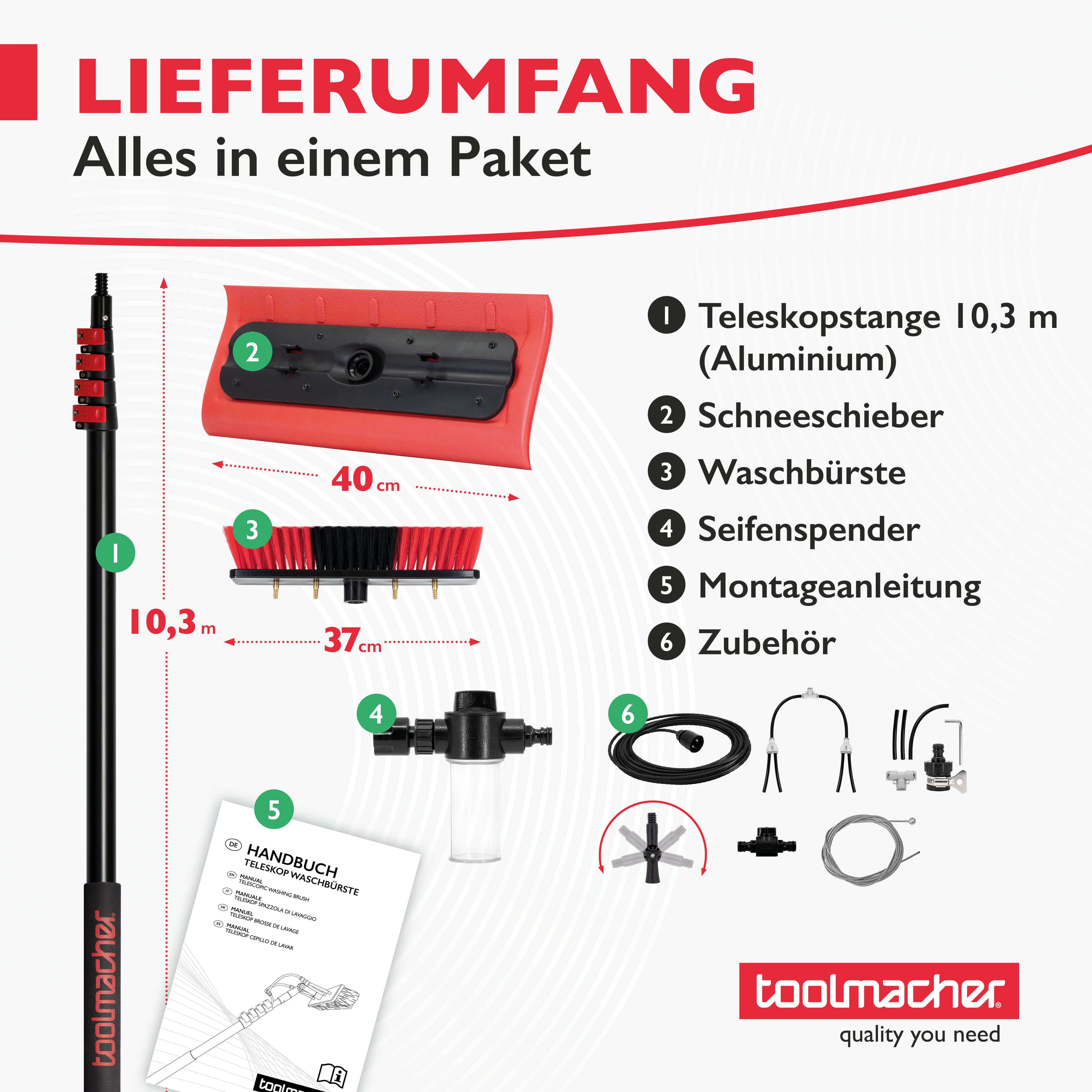 Teleskop Schneeschieber