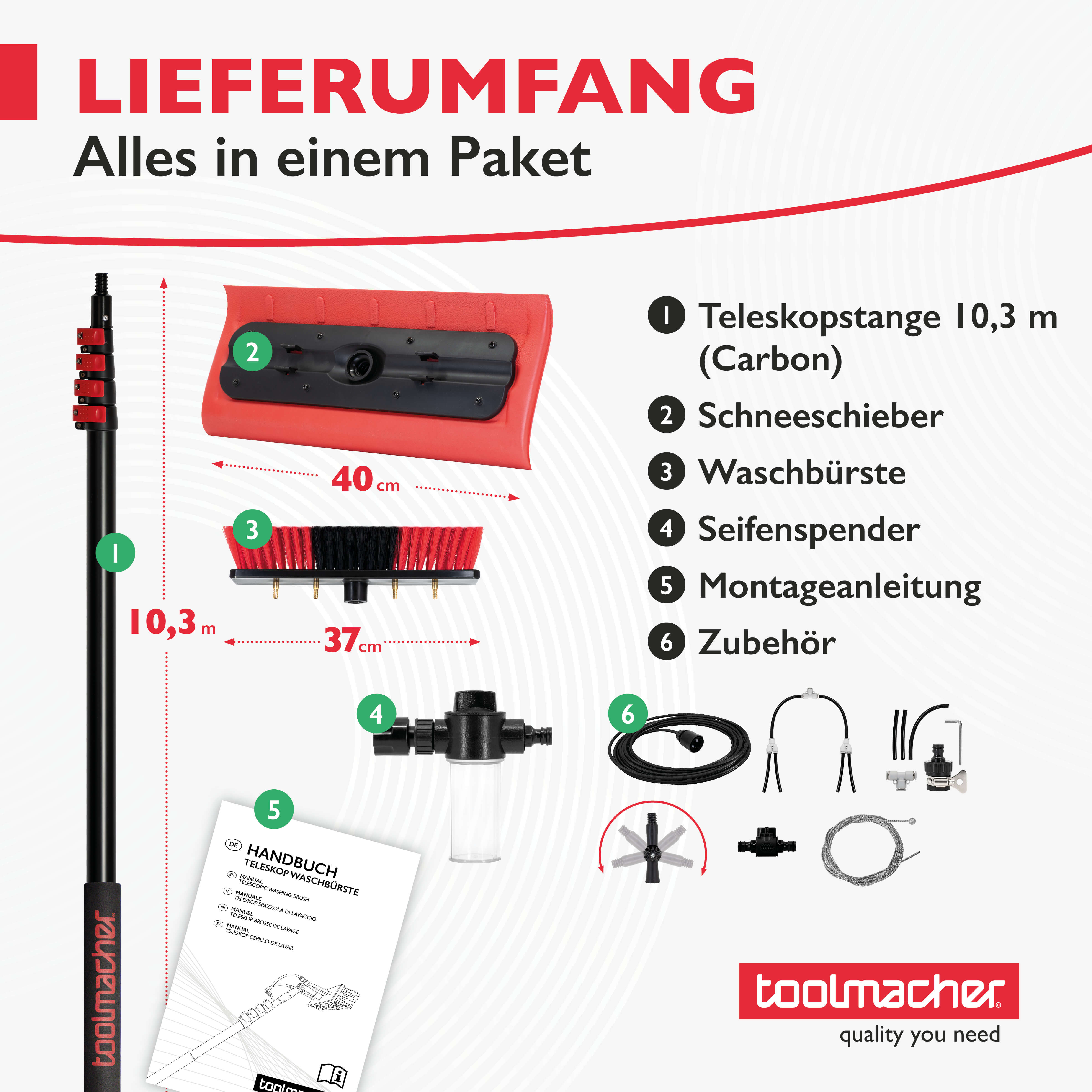 Teleskop Schneeschieber
